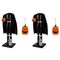Set of 2 14.5"H Halloween Wood Headless Horseman w/Ornament Nutcracker